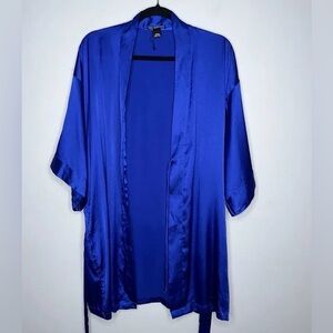 Victoria's Secret Blue Satin Robe